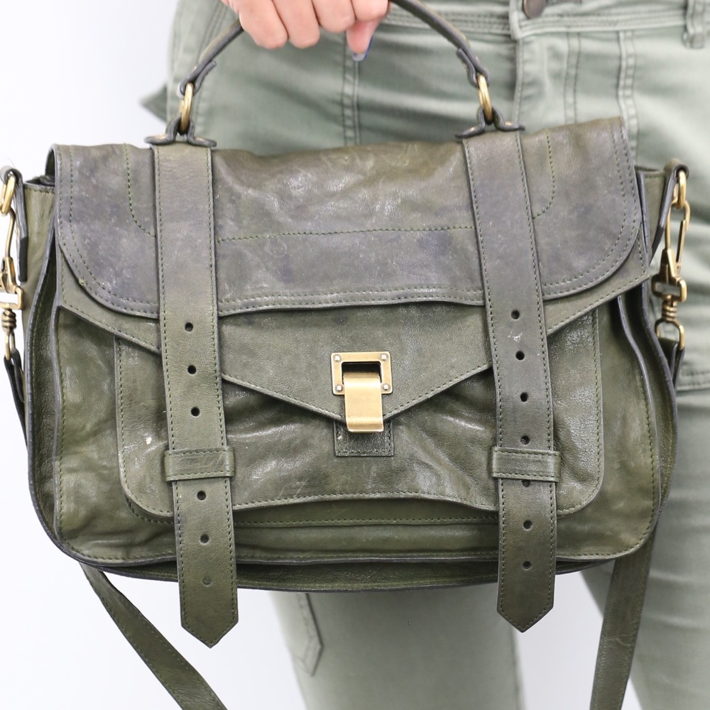 Proenza Schouler Green Army Bag